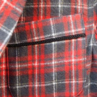 WOOL PLAID ROBE