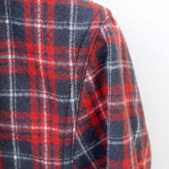 WOOL PLAID ROBE