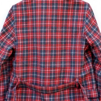 WOOL PLAID ROBE