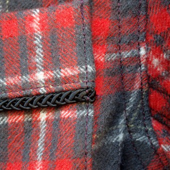 WOOL PLAID ROBE