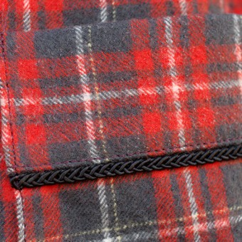 WOOL PLAID ROBE