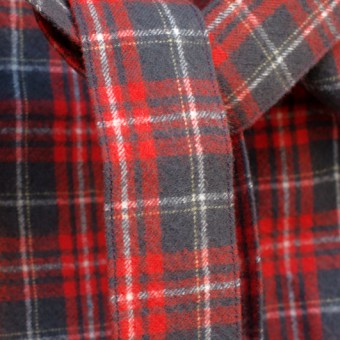 WOOL PLAID ROBE