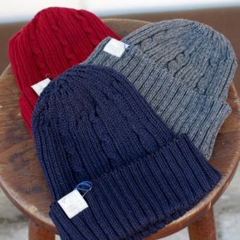 CABLE KNIT CAP [WOOL]