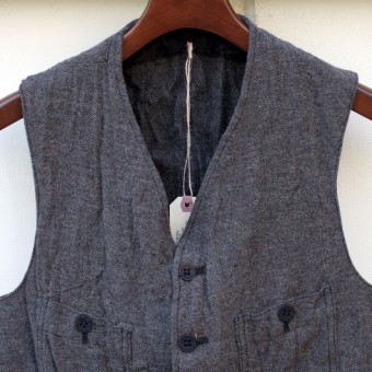 LINEN TWEED SACK VEST