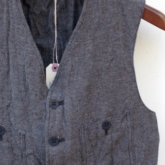 LINEN TWEED SACK VEST