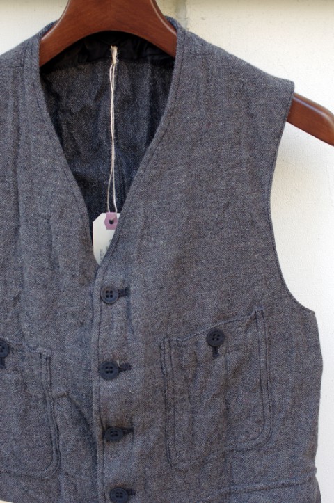 LINEN TWEED SACK VEST