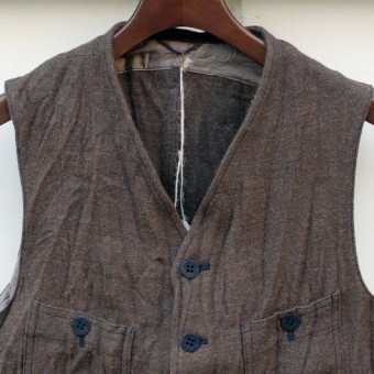 LINEN TWEED SACK VEST