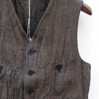 LINEN TWEED SACK VEST