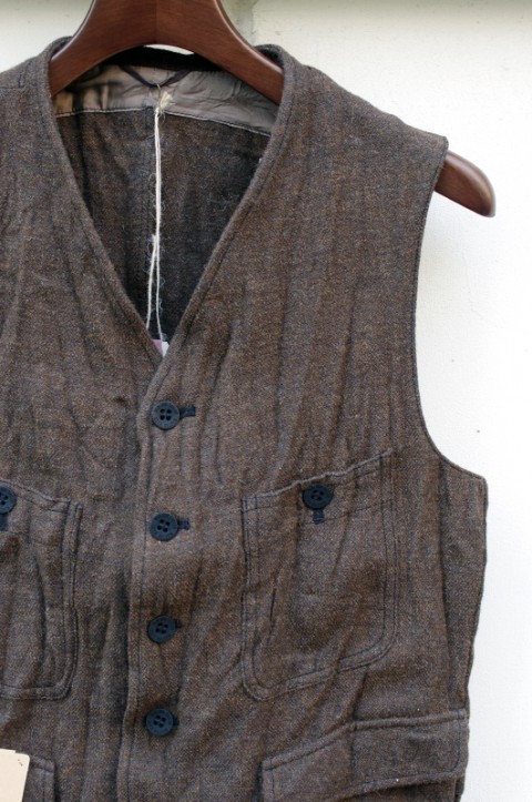 LINEN TWEED SACK VEST