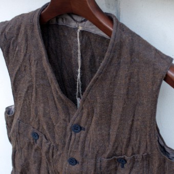 LINEN TWEED SACK VEST