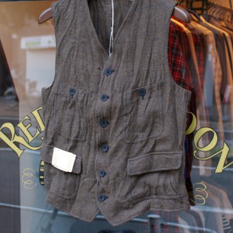 LINEN TWEED SACK VEST