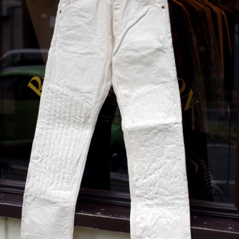 PADDED DENIM PANTS [WHITE]