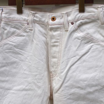 PADDED DENIM PANTS [WHITE]