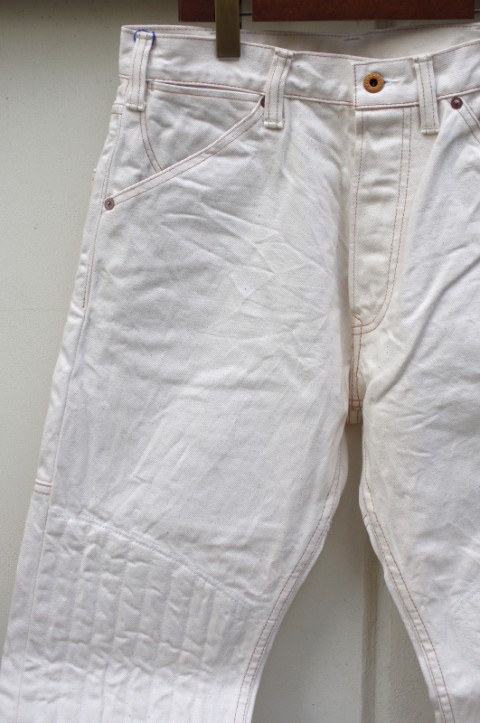 PADDED DENIM PANTS [WHITE]