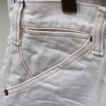 PADDED DENIM PANTS [WHITE]