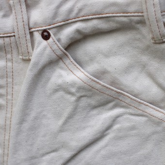 PADDED DENIM PANTS [WHITE]