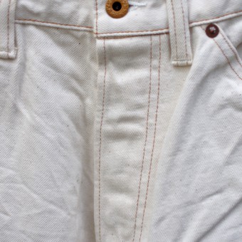 PADDED DENIM PANTS [WHITE]