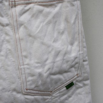 PADDED DENIM PANTS [WHITE]