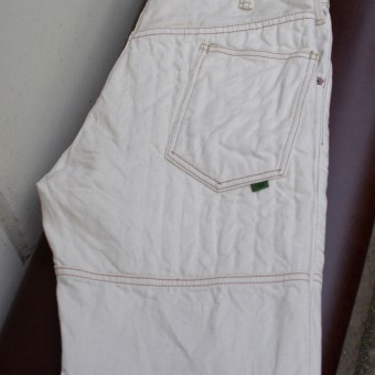 PADDED DENIM PANTS [WHITE]