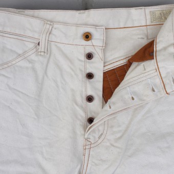 PADDED DENIM PANTS [WHITE]