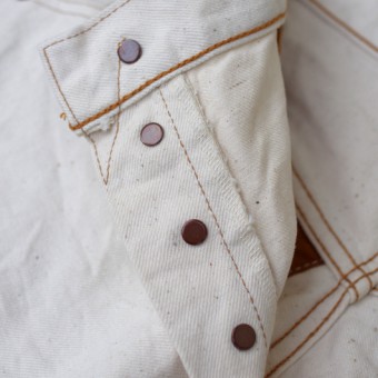 PADDED DENIM PANTS [WHITE]