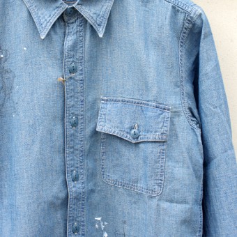 LINEN CHAMBRAY ONE POCKET SHIRTS