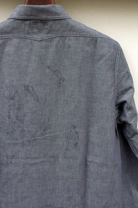 LINEN CHAMBRAY ONE POCKET SHIRTS