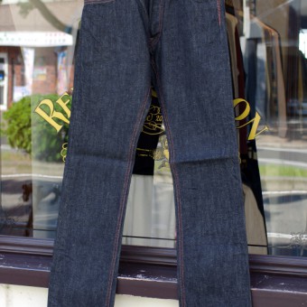 TIGHT-STRAIGHT DENIM PANTS [SULFA-BK]