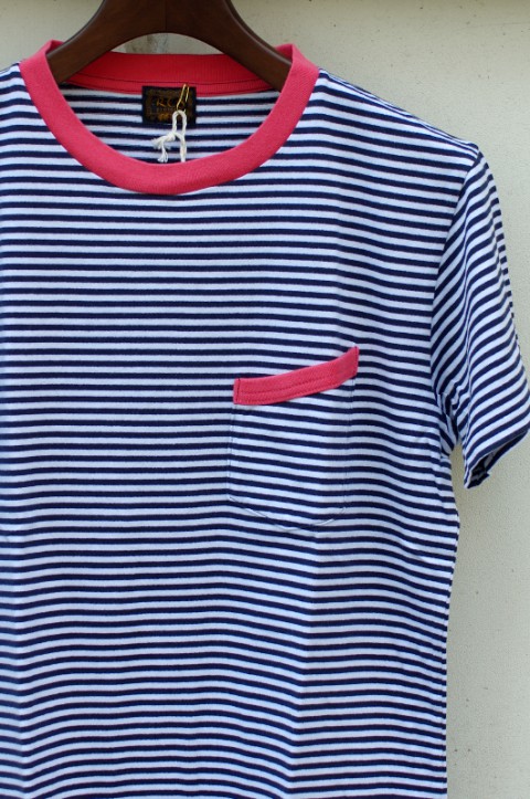 40/2 SINGLE JERSEY BORDER POCKET T-SHIRTS [POINT]