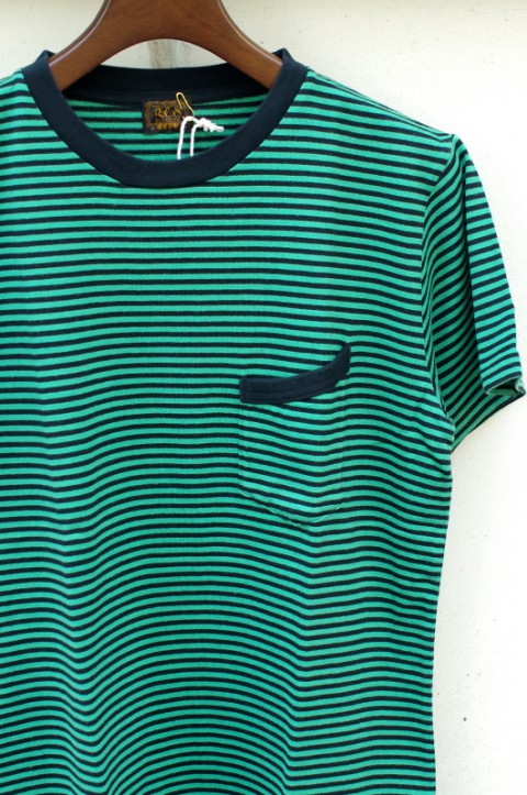 40/2 SINGLE JERSEY BORDER POCKET T-SHIRTS [COLOR]