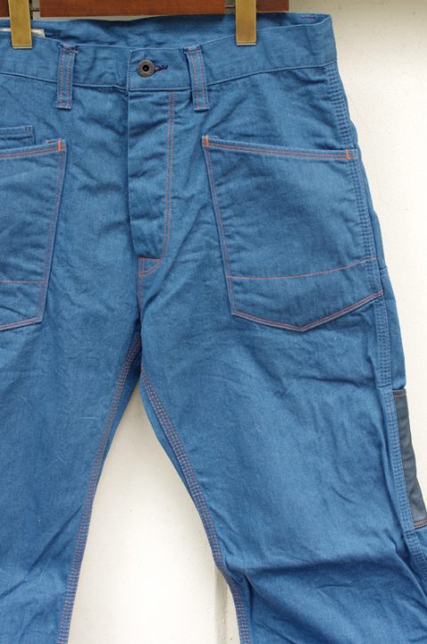 WORK DENIM PANTS [LEATHER POCKET]