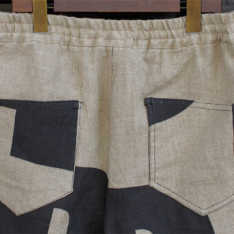 SEMI-WET LINEN HEAVY CANVAS PANTS